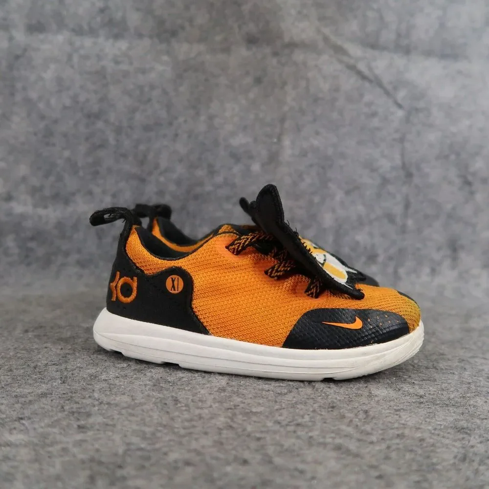 Nike Shoes Kids 7 Sneakers KD 11 Little Big Cats Slip On Toddler Orange Black